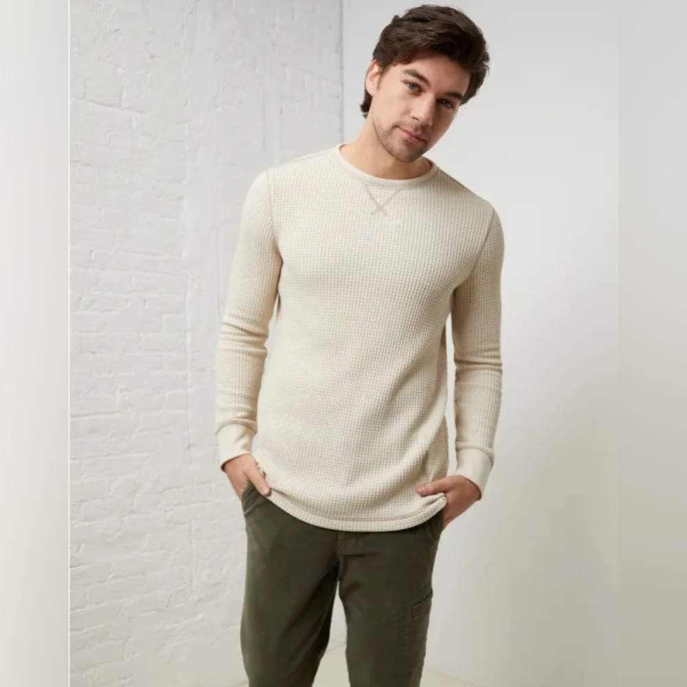 UpWest Cozy Up Waffle Crewneck - Oatmeal